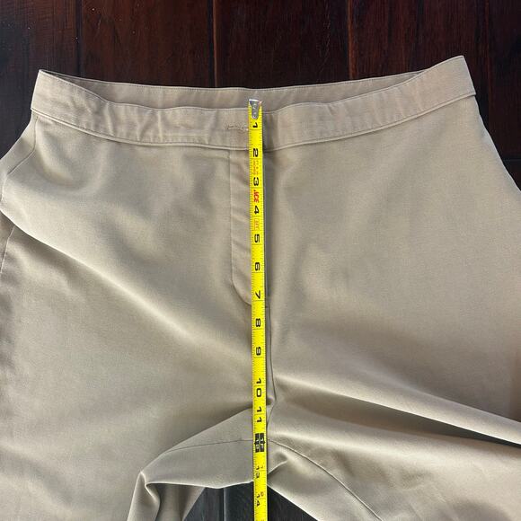Coldwater Creek Khaki Pants size 14 Wide leg Relaxed fit three flaws Classic - Picture 6 of 10